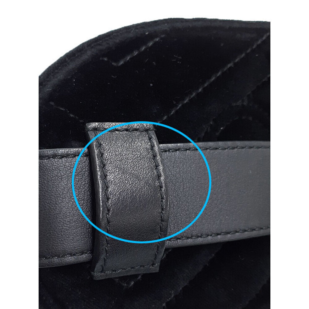 GUCCI GG Marmont Quilted Velvet Belt Bag Body - Picture 4 of 9